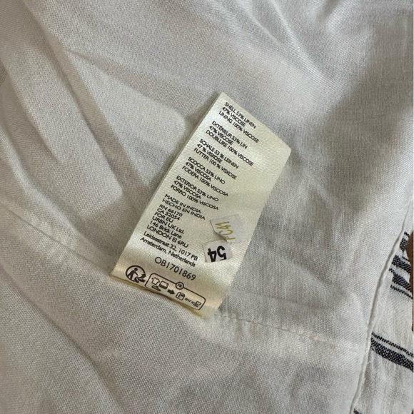 NWT Anthropologie Pilcro Striped Linen Blazer Jacket Size L Oversized Dolman - Picture 7 of 7